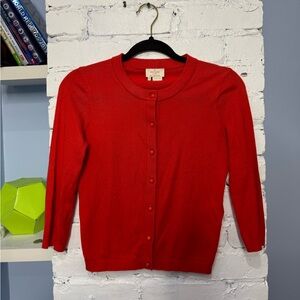 Kate Spade New York‎ Women's Cardigan Red Button-Up Size XS
